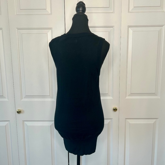 Original Penguin Black Knit Long V-Neck Vest Size M - Picture 9 of 10